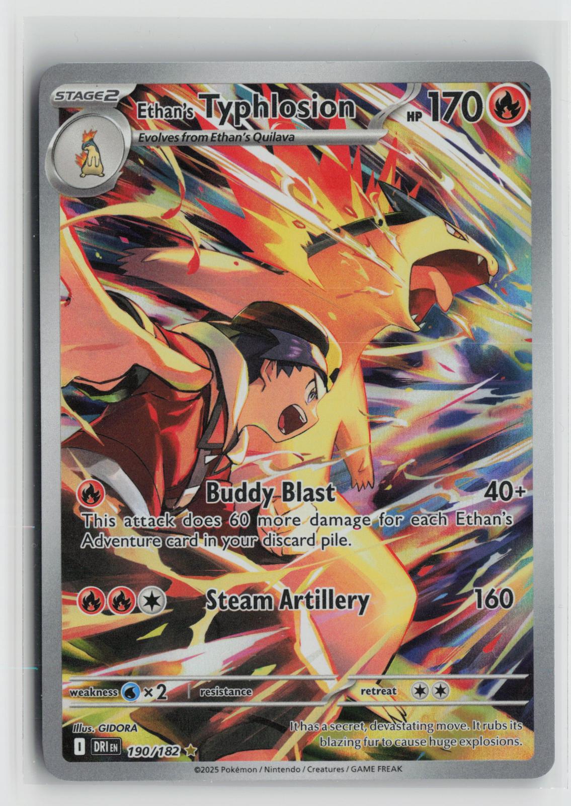 Ethan's Typhlosion 190/182 Destined Rivals NM Illustration Rare Holo Pokemon