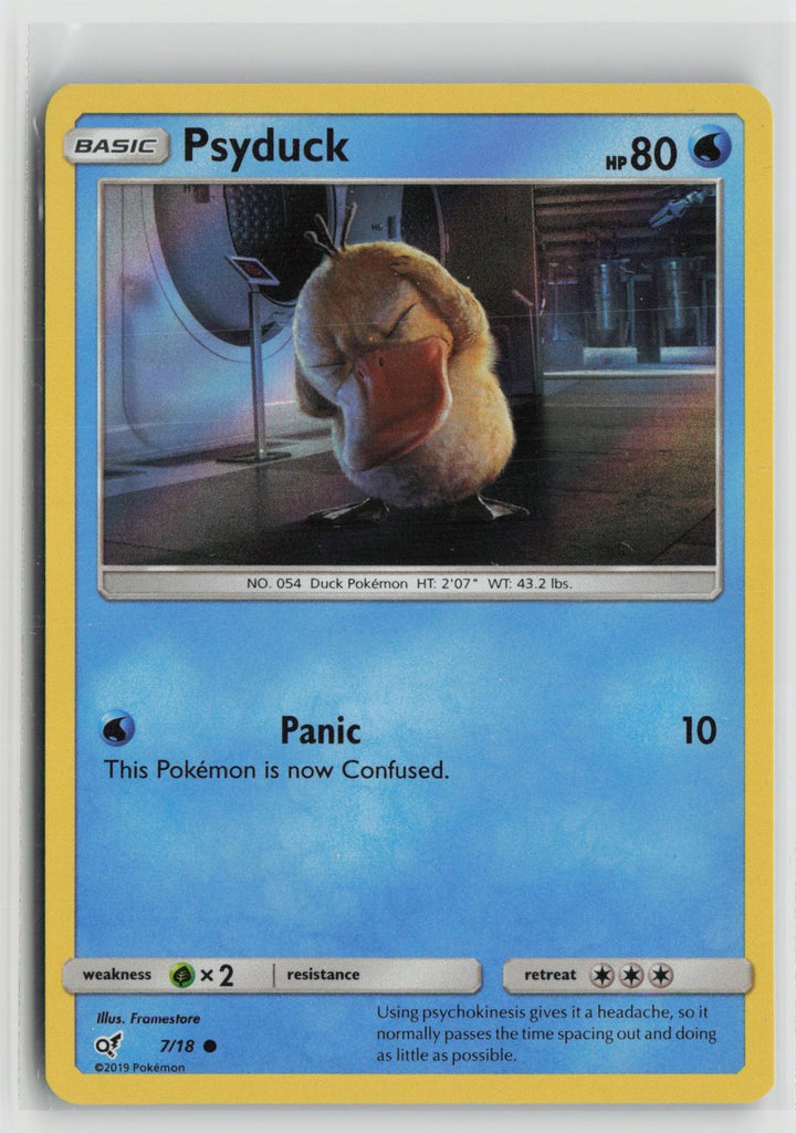 Psyduck 7/18 Common Detective Pikachu Pokemon Holo NM0