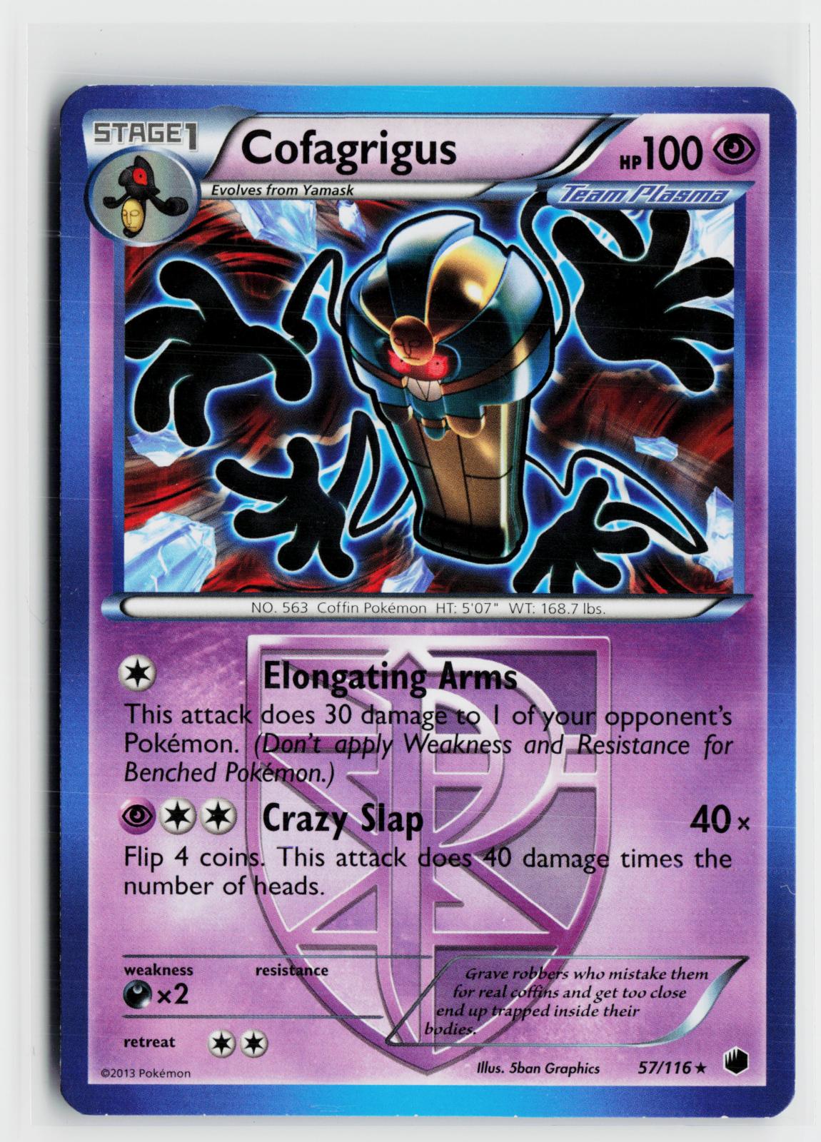 Cofagrigus 57/116 Plasma Freeze NM R Pokemon