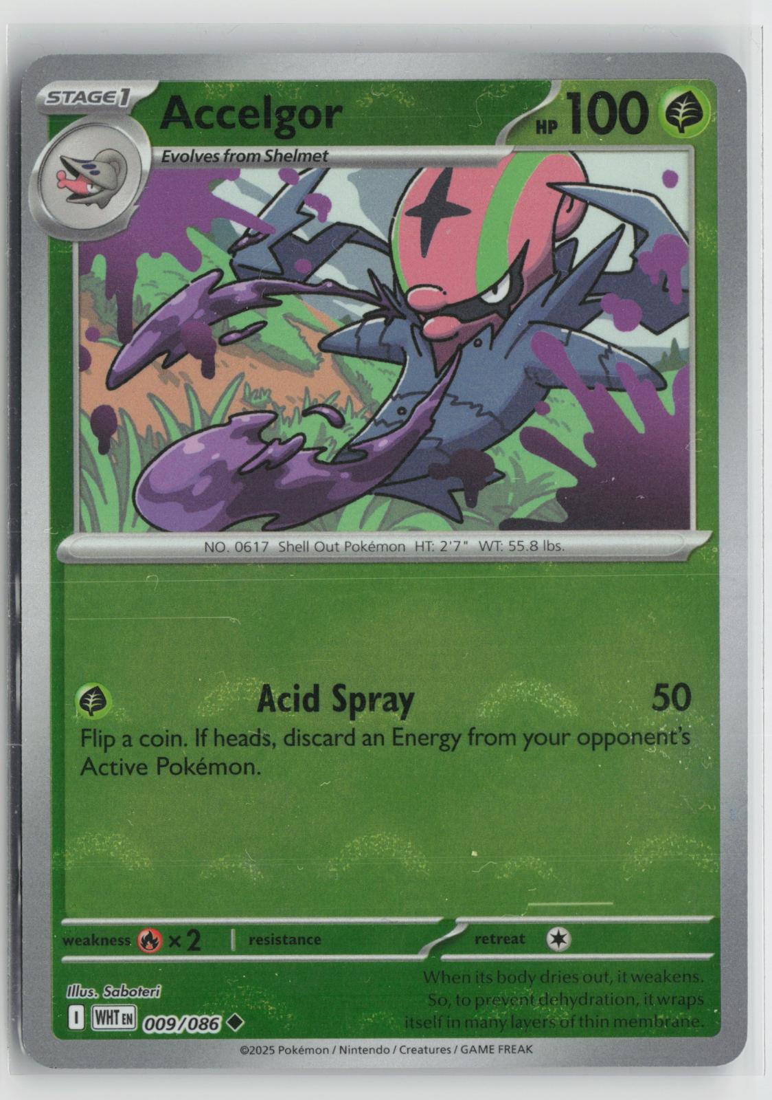 Accelgor (Poke Ball Pattern) 009/086 White Flare NM UC Holo Pokemon