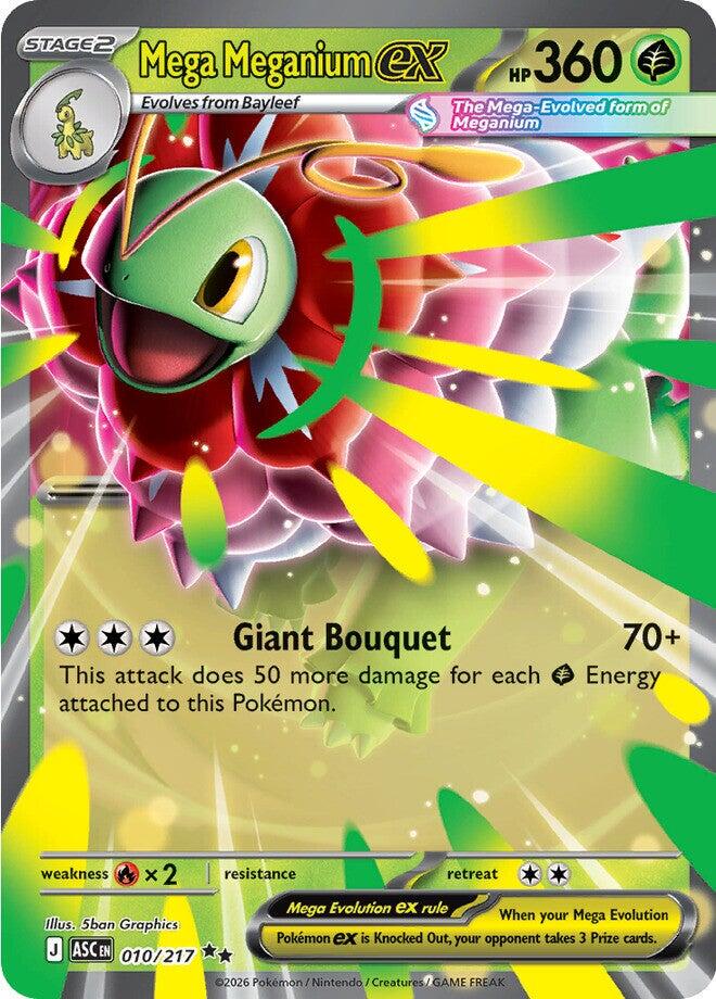 Mega Meganium ex 010/217 Ascended Heroes NM RR Holo Pokemon