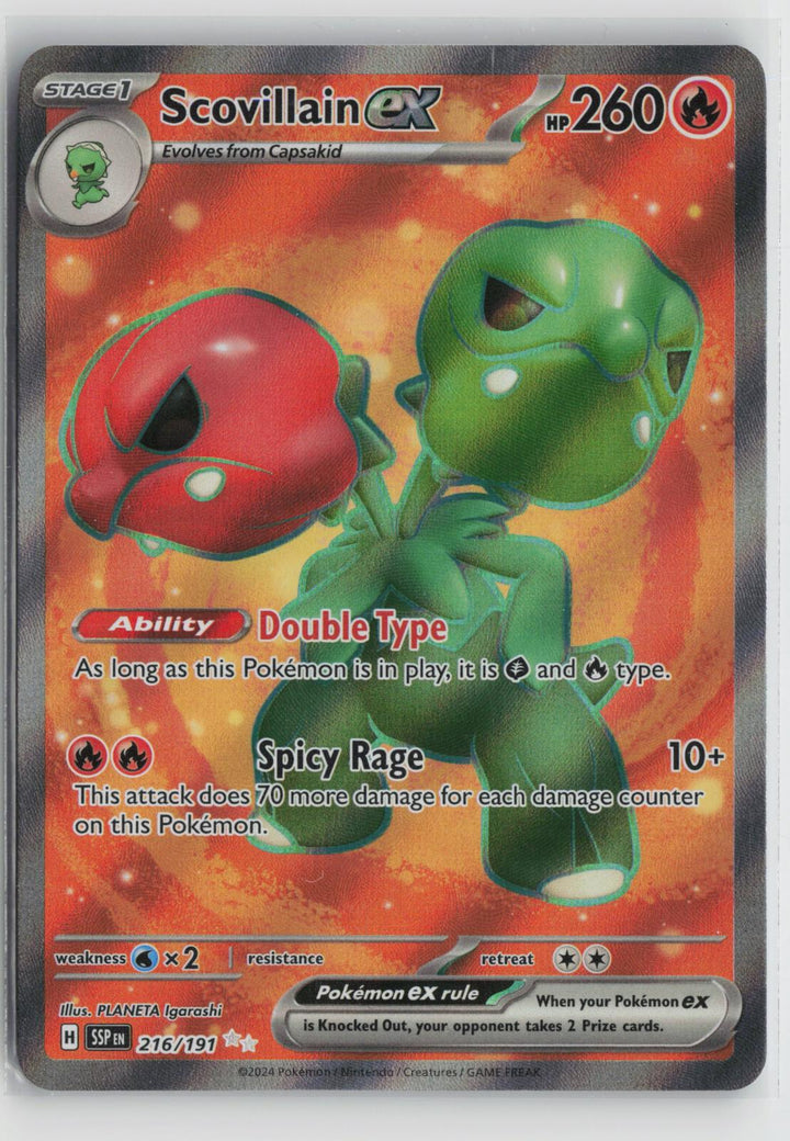 Scovillain ex 216/191 Ultra Rare Surging Sparks Pokemon Holo NM0