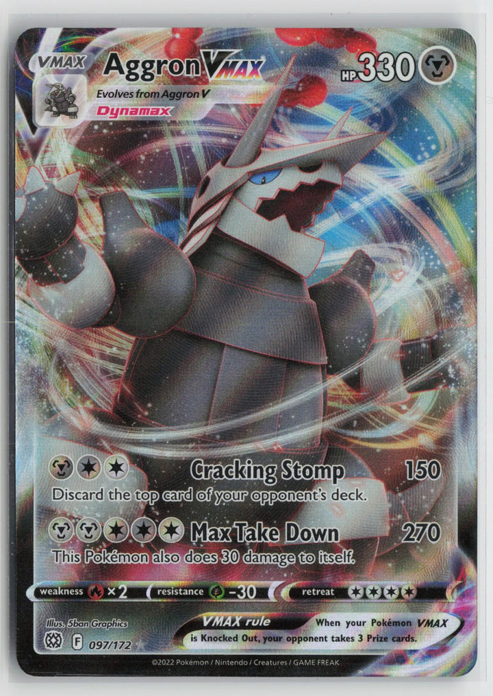 Aggron VMAX 097/172 Holo VMAX Rare Brilliant Stars Pokemon NM0