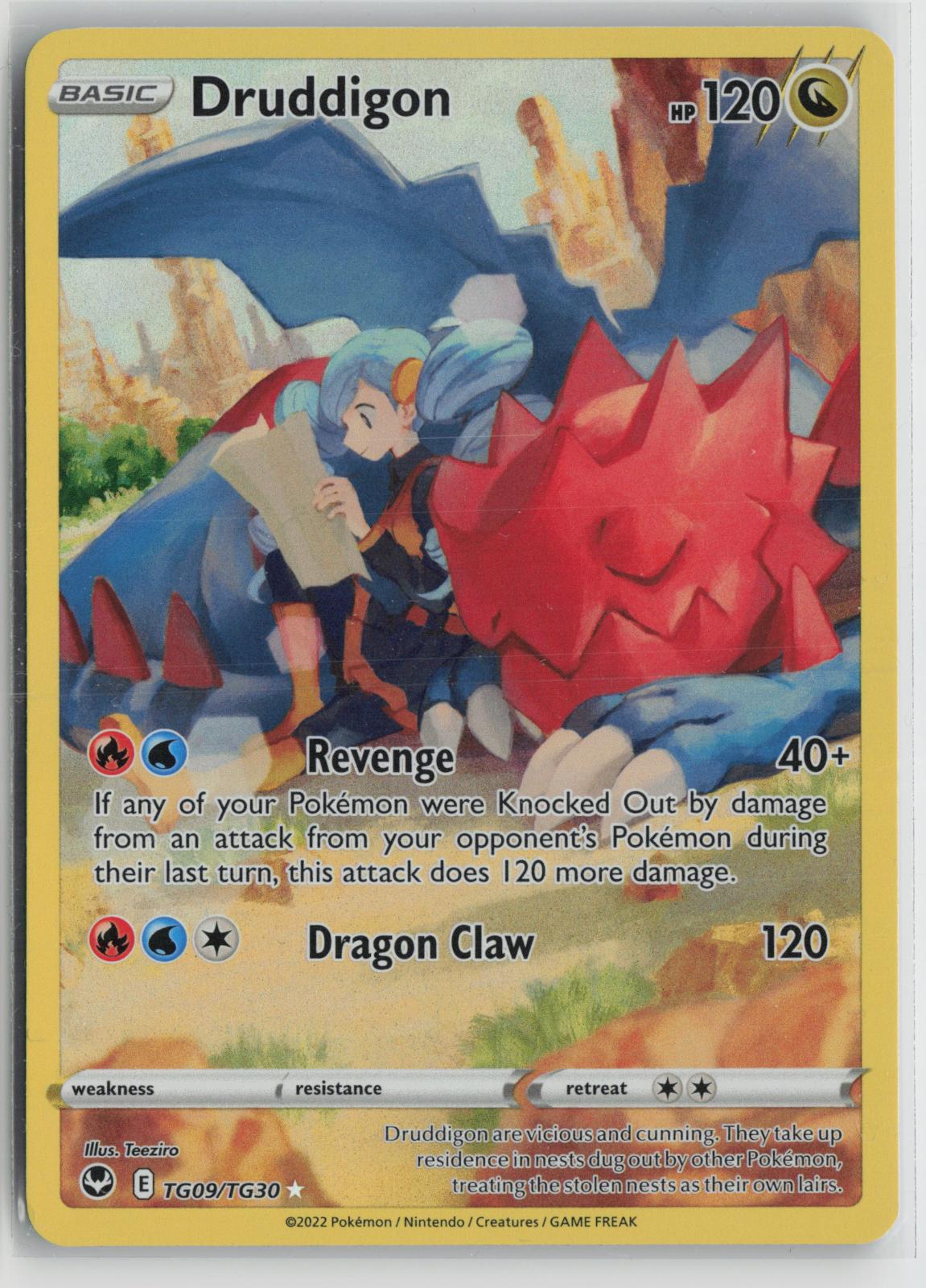 Druddigon TG09/TG30 Holo Silver Tempest Trainer Gallery Pokemon NM