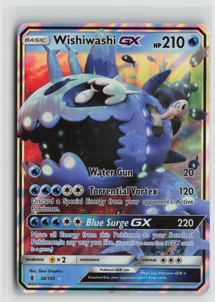 Wishiwashi GX 38/145 Guardians Rising NM Holo Ultra Rare Pokemon0