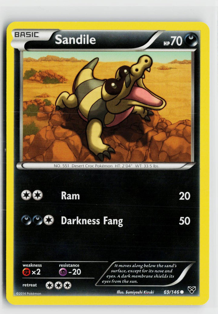 Sandile 69/146 XY Base Set NM C Pokemon0