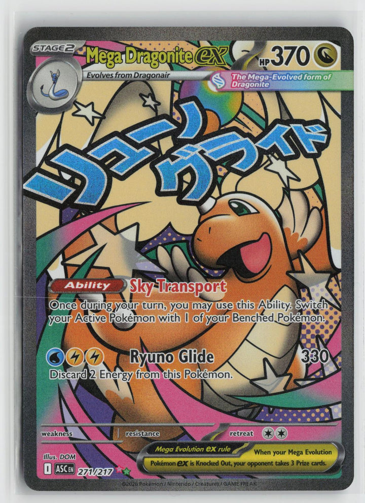 Mega Dragonite ex 271/217 Ascended Heroes NM Mega Attack Rare Holo Pokemon0