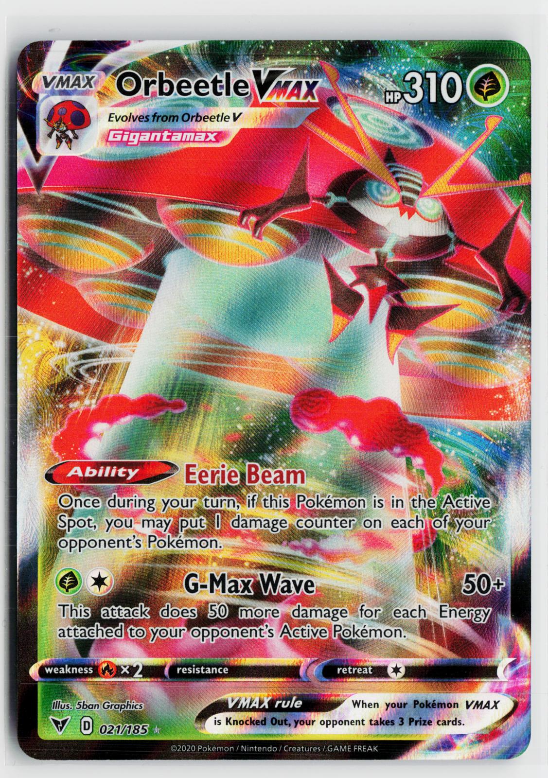 Orbeetle VMAX 021/185 Vivid Voltage NM Holo VMAX Rare Pokemon