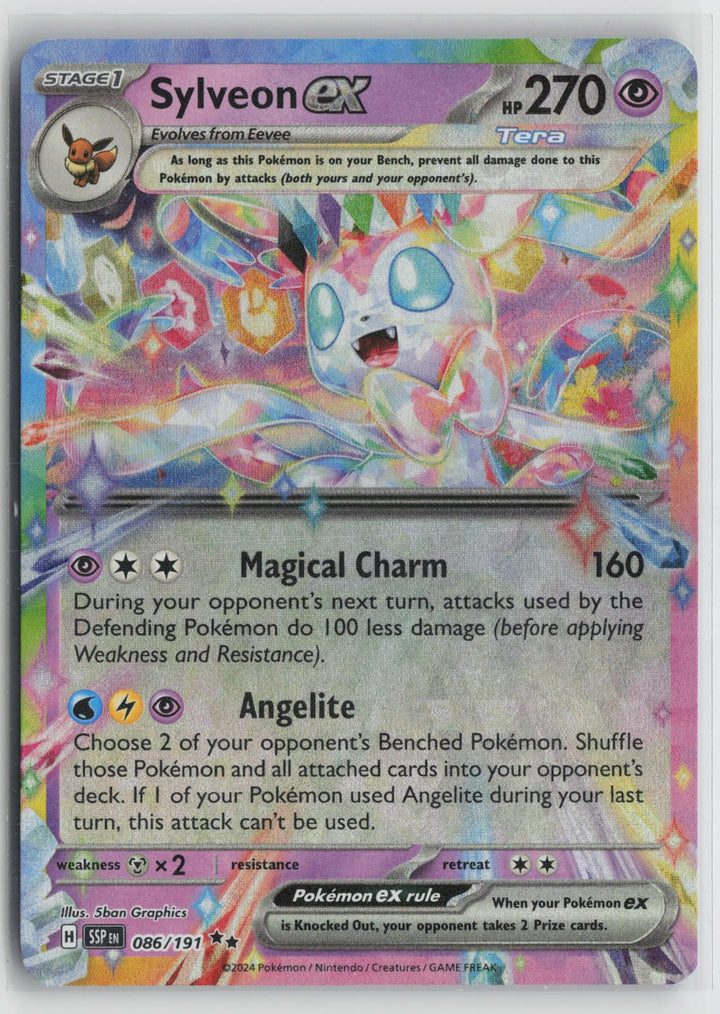 Sylveon ex 086/191 Double Rare Surging Sparks Pokemon Holo NM0