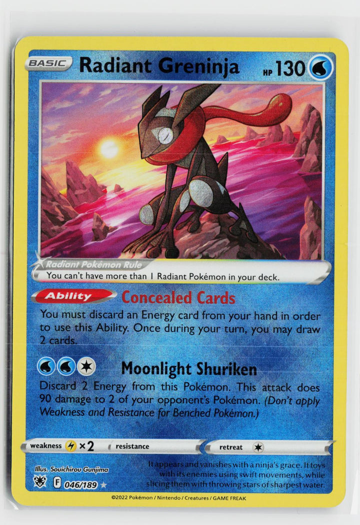 Radiant Greninja 046/189 Astral Radiance NM Radiant Rare Holo Pokemon0