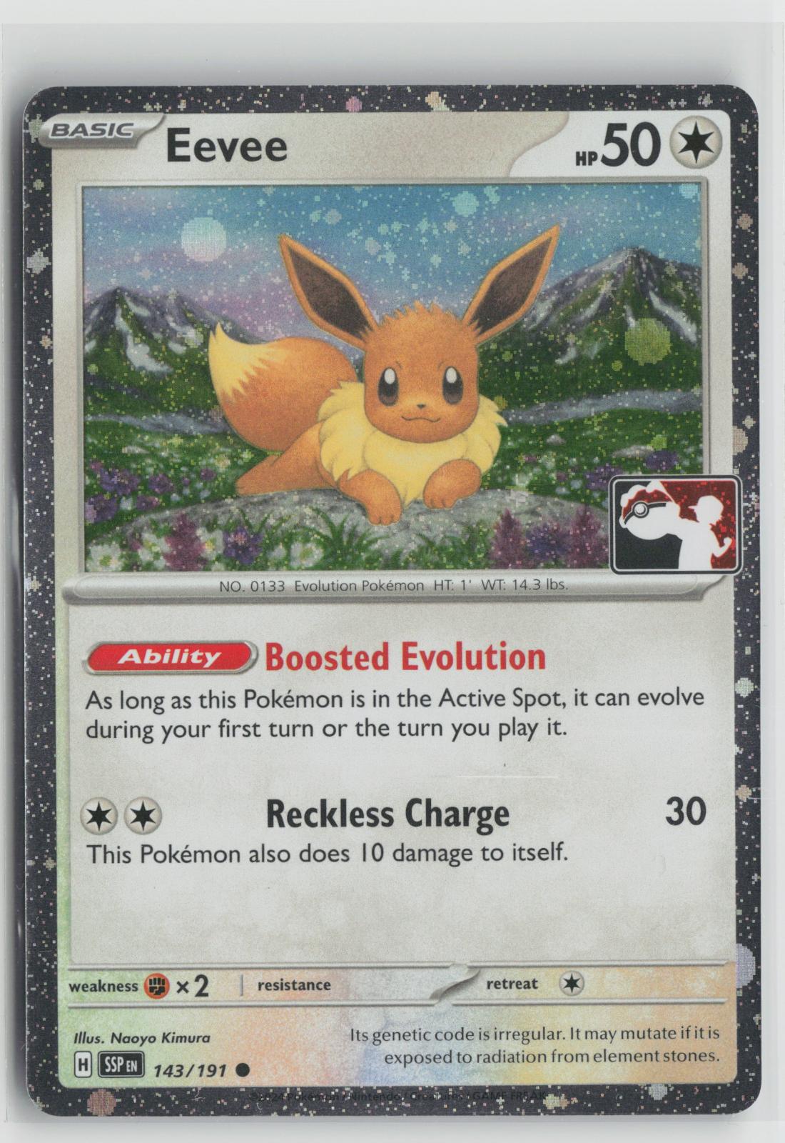 Eevee 143/191 Prize Pack Series Cards NM Holo C Pokemon