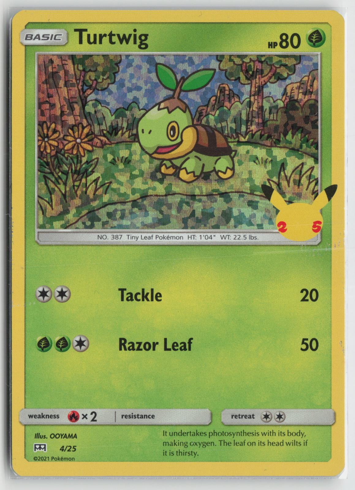 Turtwig 004/025 Promo McDonald's 25th Anniversary Promos Pokemon NM