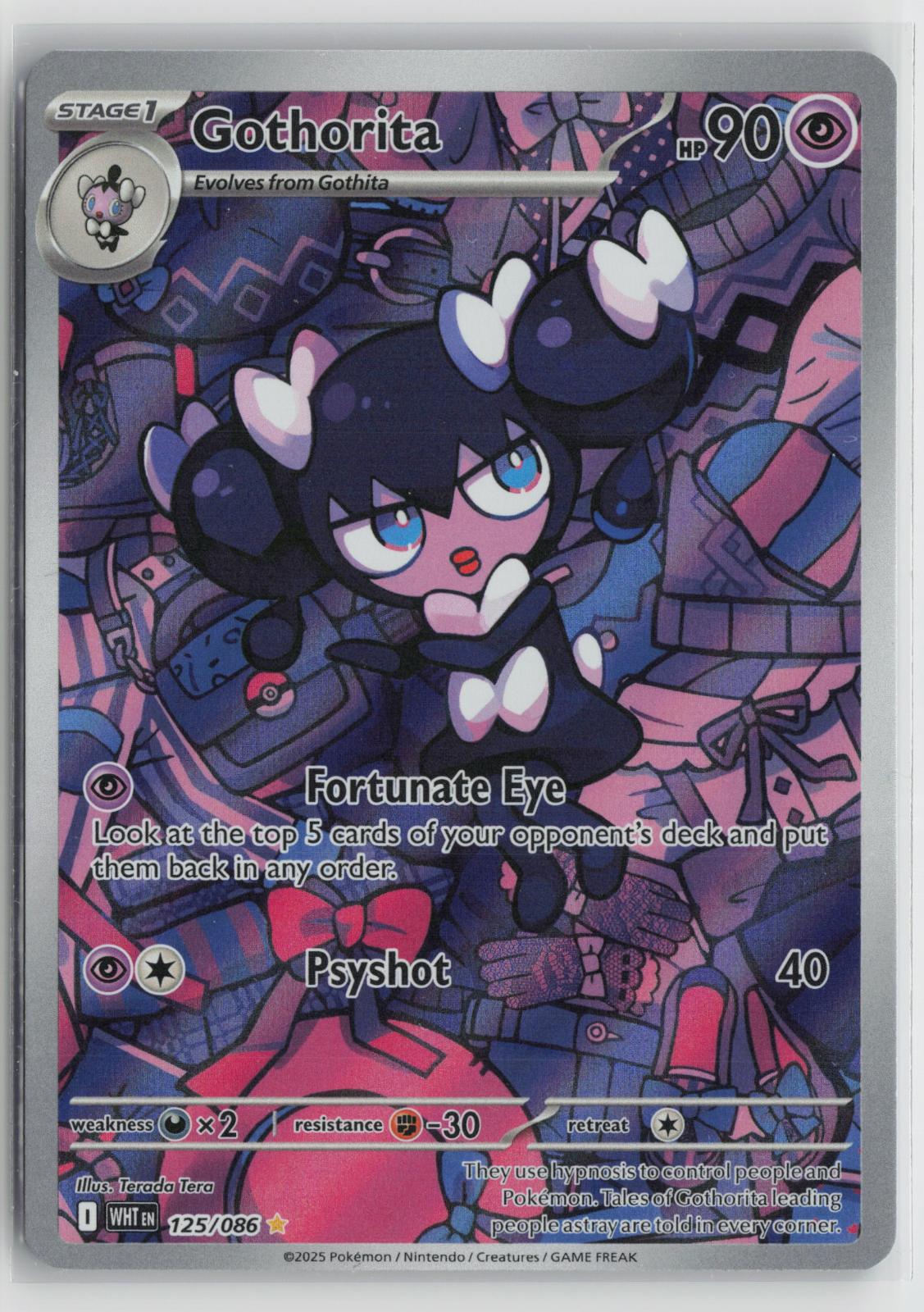 Gothorita 125/086 White Flare NM Illustration Rare Holo Pokemon