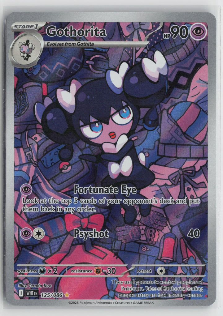 Gothorita 125/086 White Flare NM Illustration Rare Holo Pokemon0