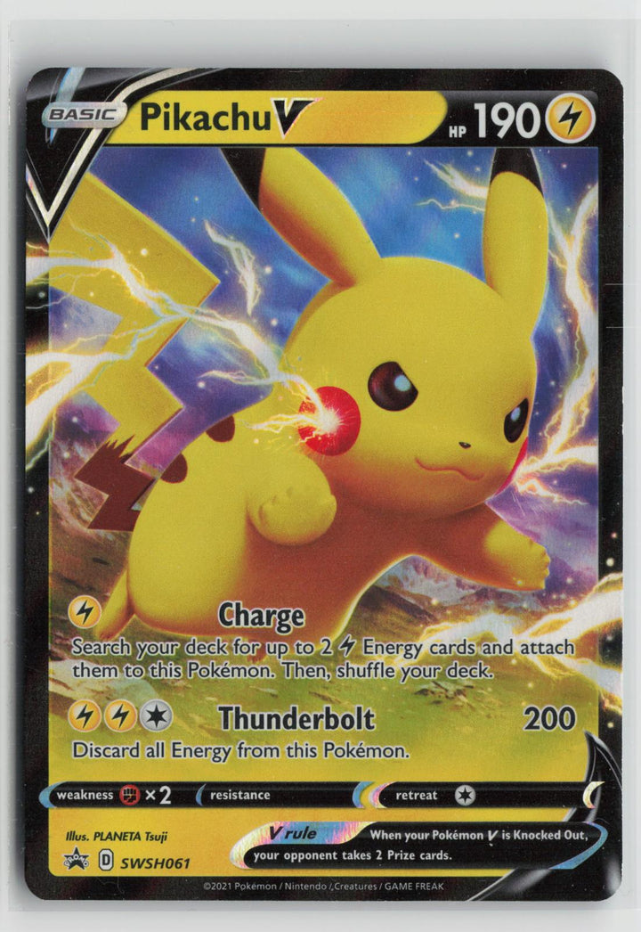 Pikachu V SWSH061 Holo Promo Sword & Shield Promo Pokemon NM0
