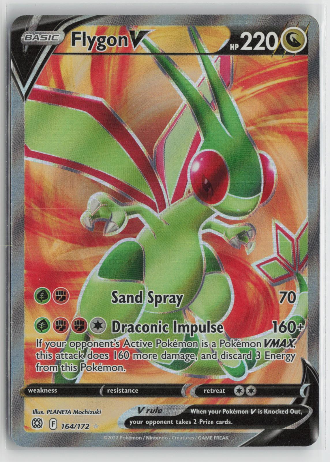 Flygon V 164/172 Ultra Rare Brilliant Stars Pokemon Holo NM