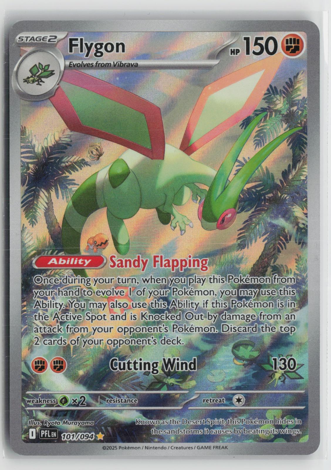 Flygon 101/094 Illustration Rare Phantasmal Flames Pokemon NM