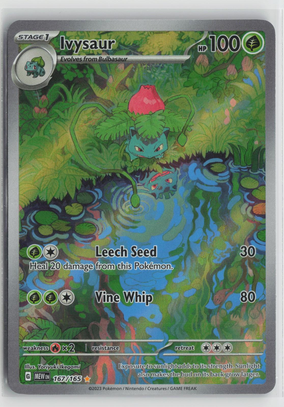 Ivysaur 167/165 151 NM Illustration Rare Holo Pokemon