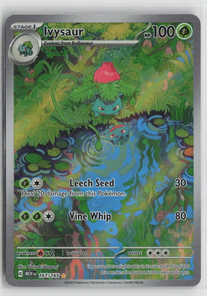 Ivysaur 167/165 151 NM Illustration Rare Holo Pokemon0