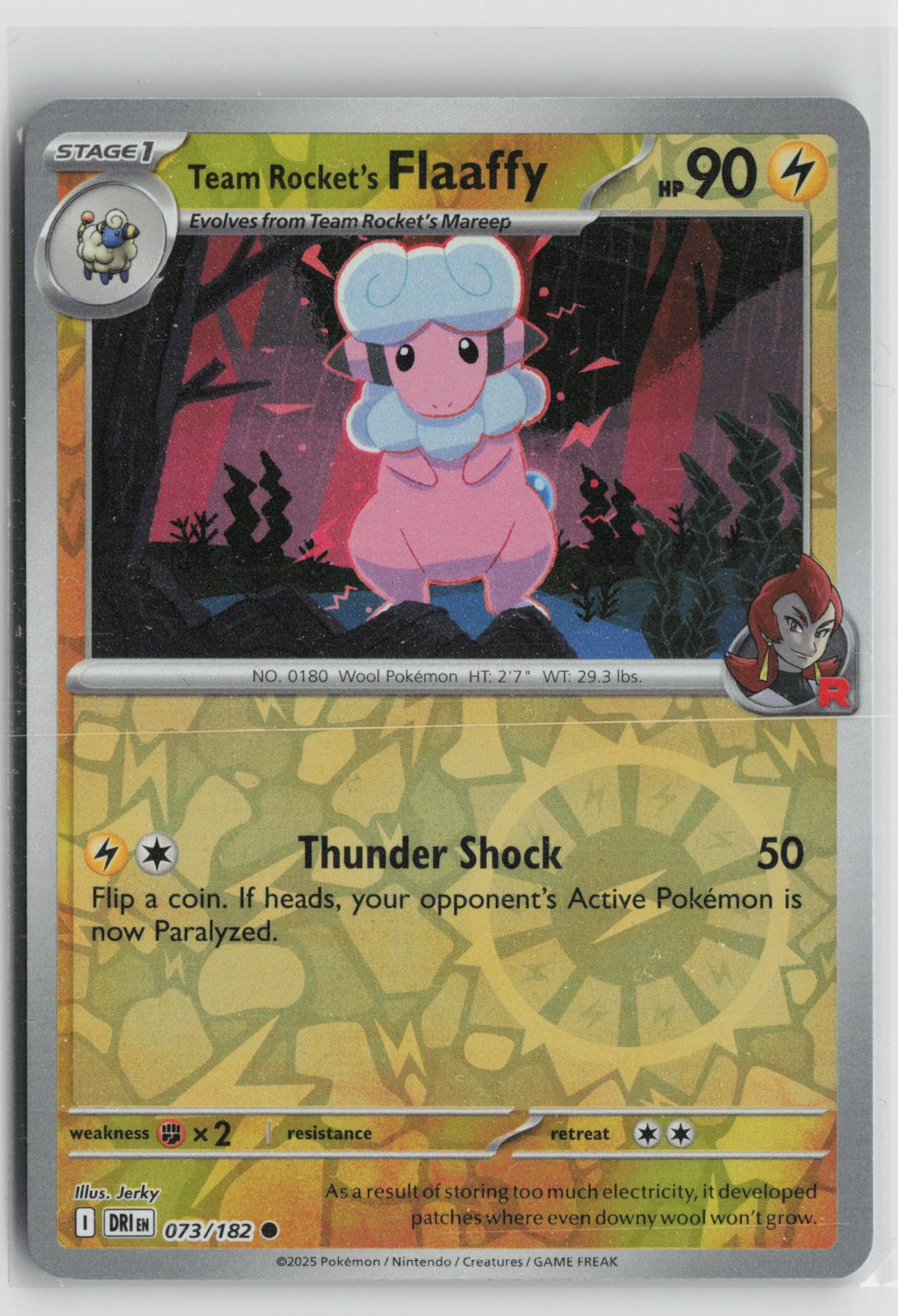 Team Rocket's Flaaffy 073/182 Common Destined Rivals Pokemon NM