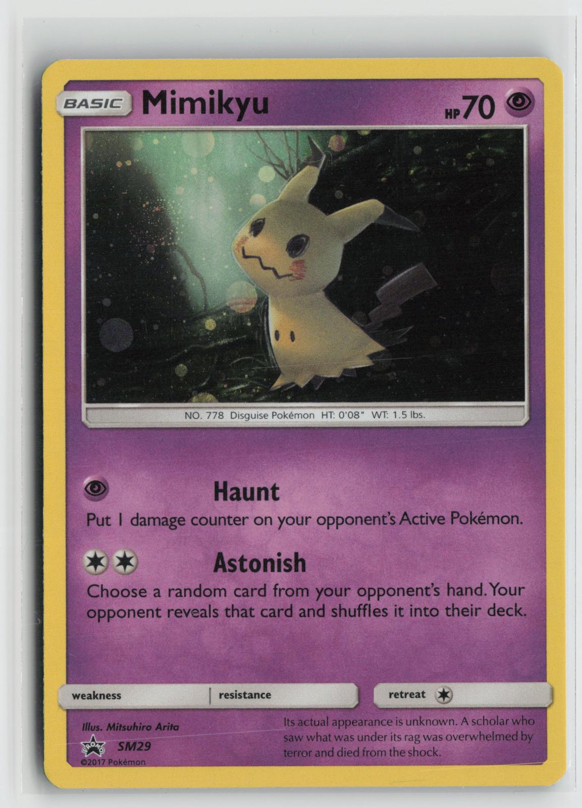 Mimikyu - SM29 Holo Promo Sun & Moon Promo Pokemon NM