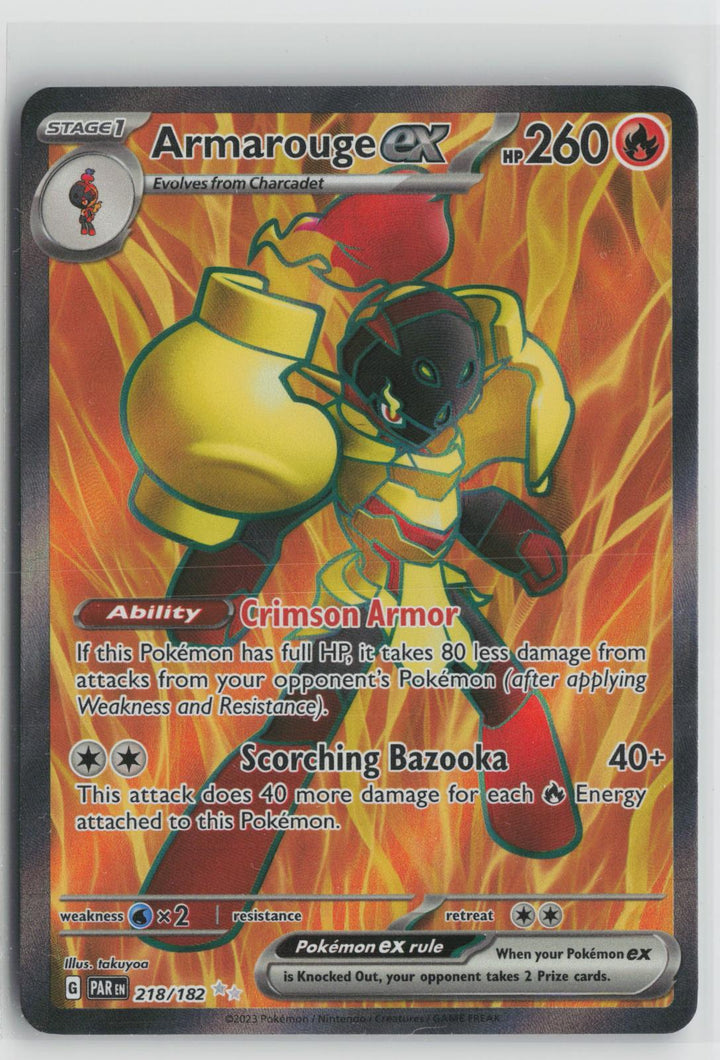 Armarouge ex 218/182 Ultra Rare Paradox Rift Pokemon NM0
