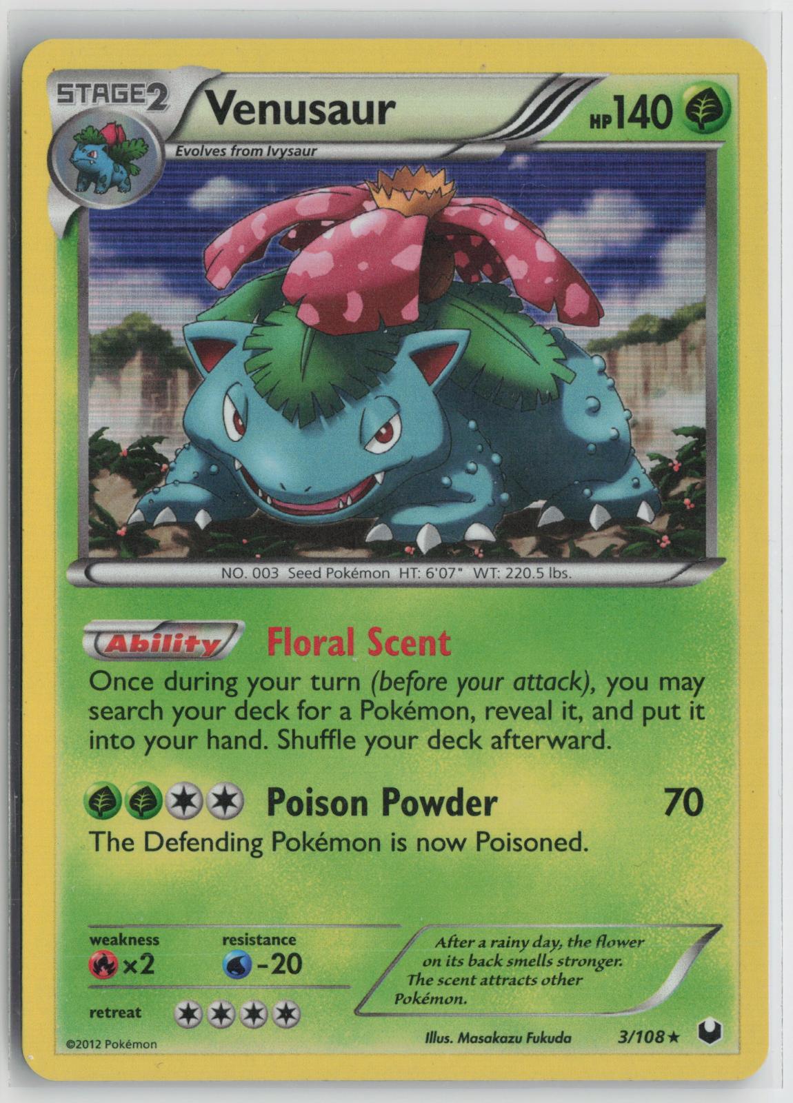 Venusaur 3/108 Holo Rare Dark Explorers Pokemon NM