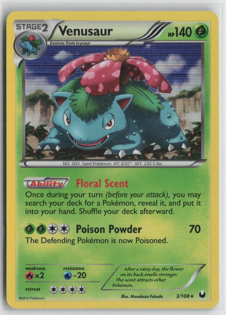 Venusaur 3/108 Holo Rare Dark Explorers Pokemon NM0