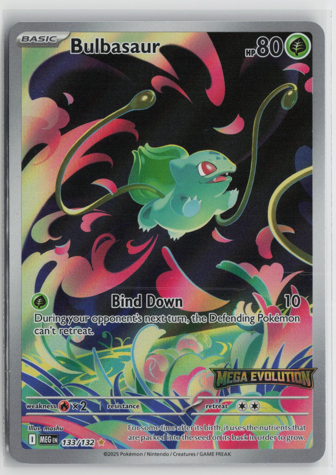 Bulbasaur 133/132 Mega Evolution NM Illustration Rare Holo Pokemon