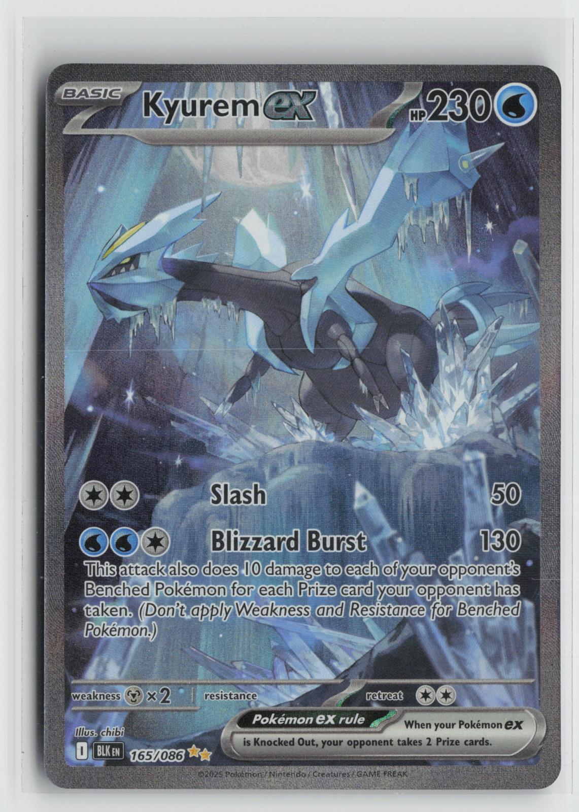 Kyurem ex 165/086 Holo Special Illustration Rare Black Bolt Pokemon NM