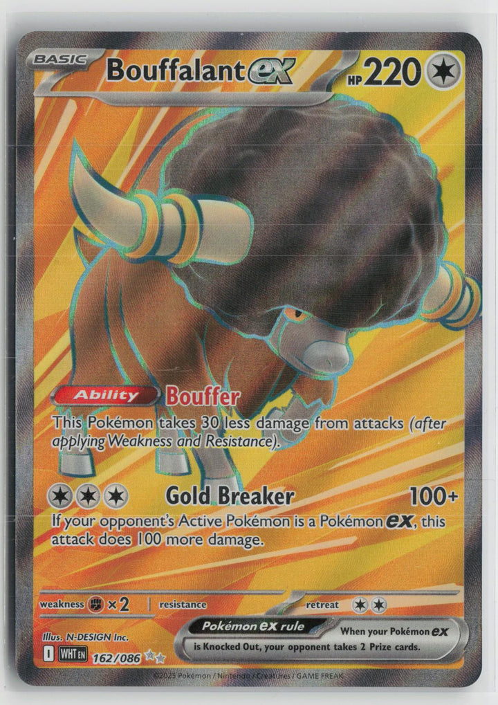 Bouffalant ex 162/086 Holo Ultra Rare White Flare Pokemon NM0