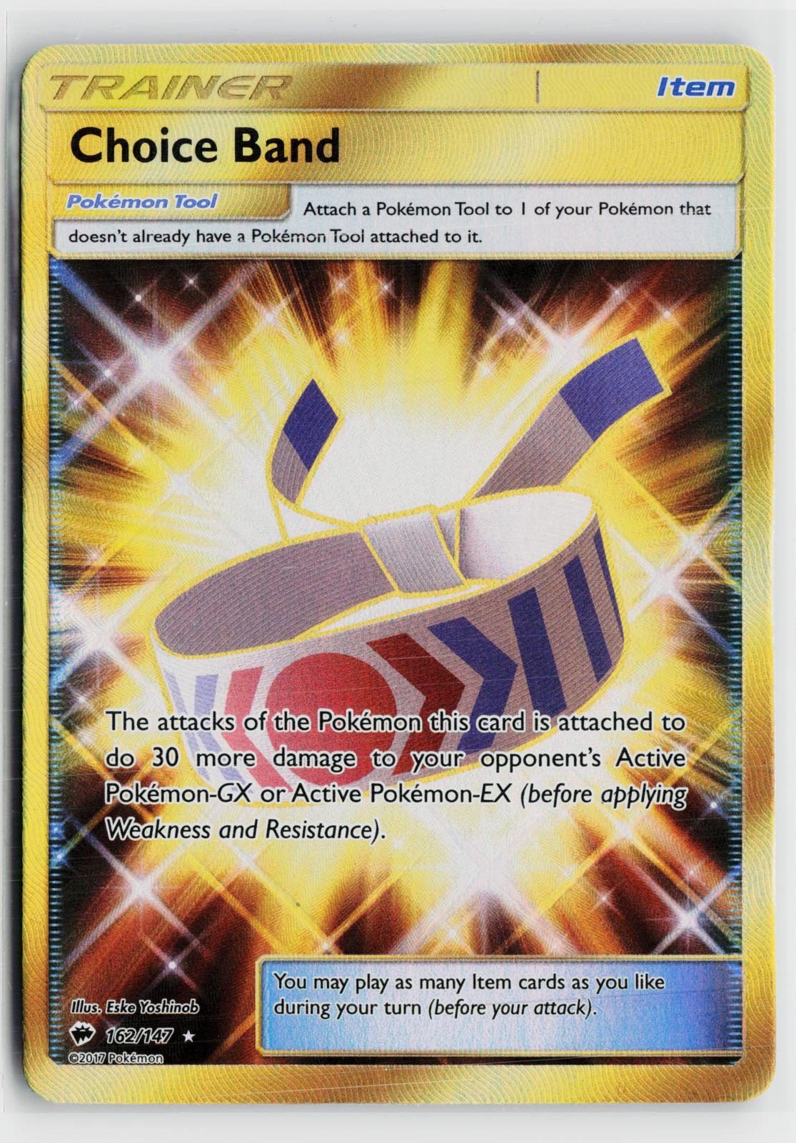 Choice Band 162/147 Burning Shadows NM SEC Holo Pokemon