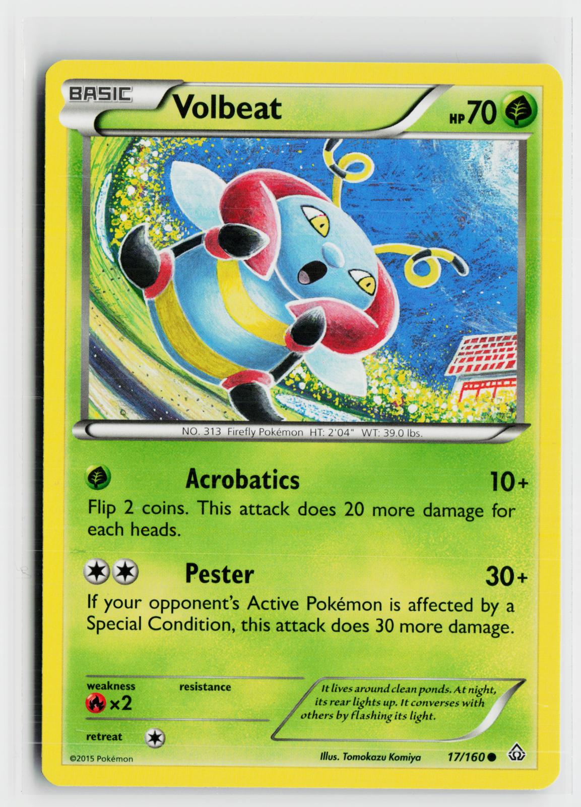Volbeat 17/160 Primal Clash NM C Pokemon