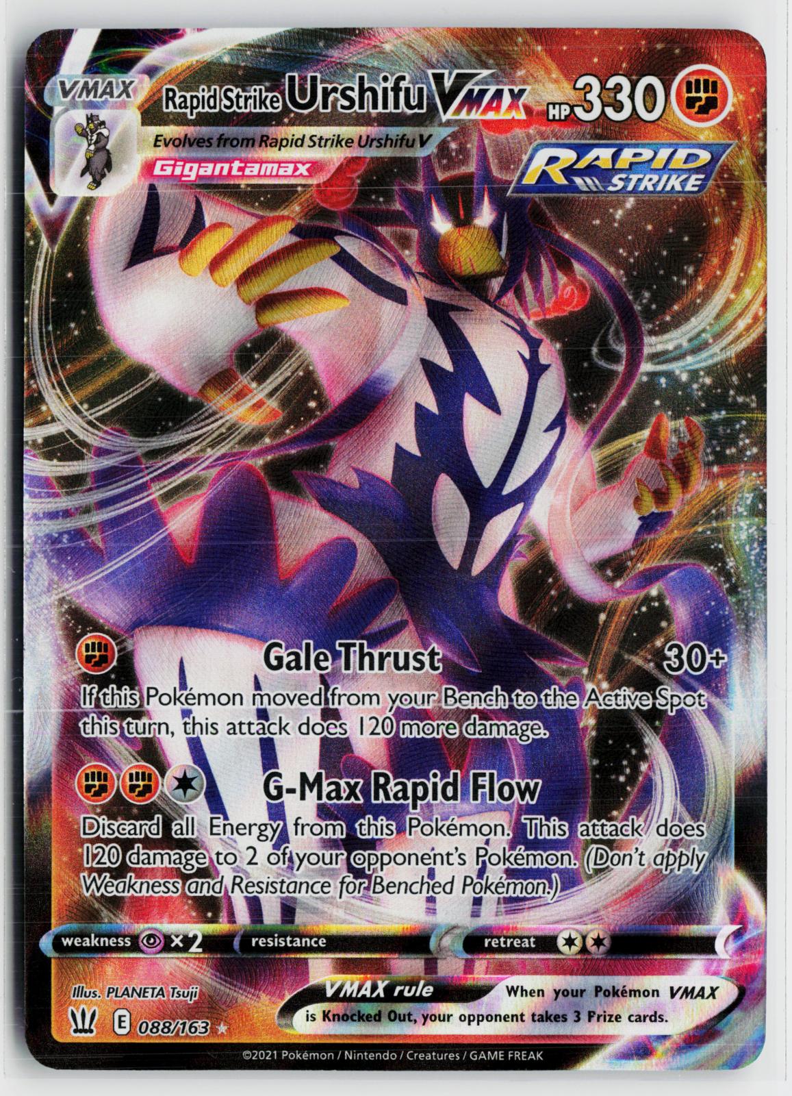 Rapid Strike Urshifu VMAX 088/163 Battle Styles NM Holo VMAX Rare Pokemon