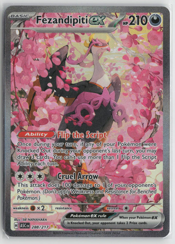 Fezandipiti ex 288/217 Special Illustration Rare Ascended Heroes Pokemon Holo NM0
