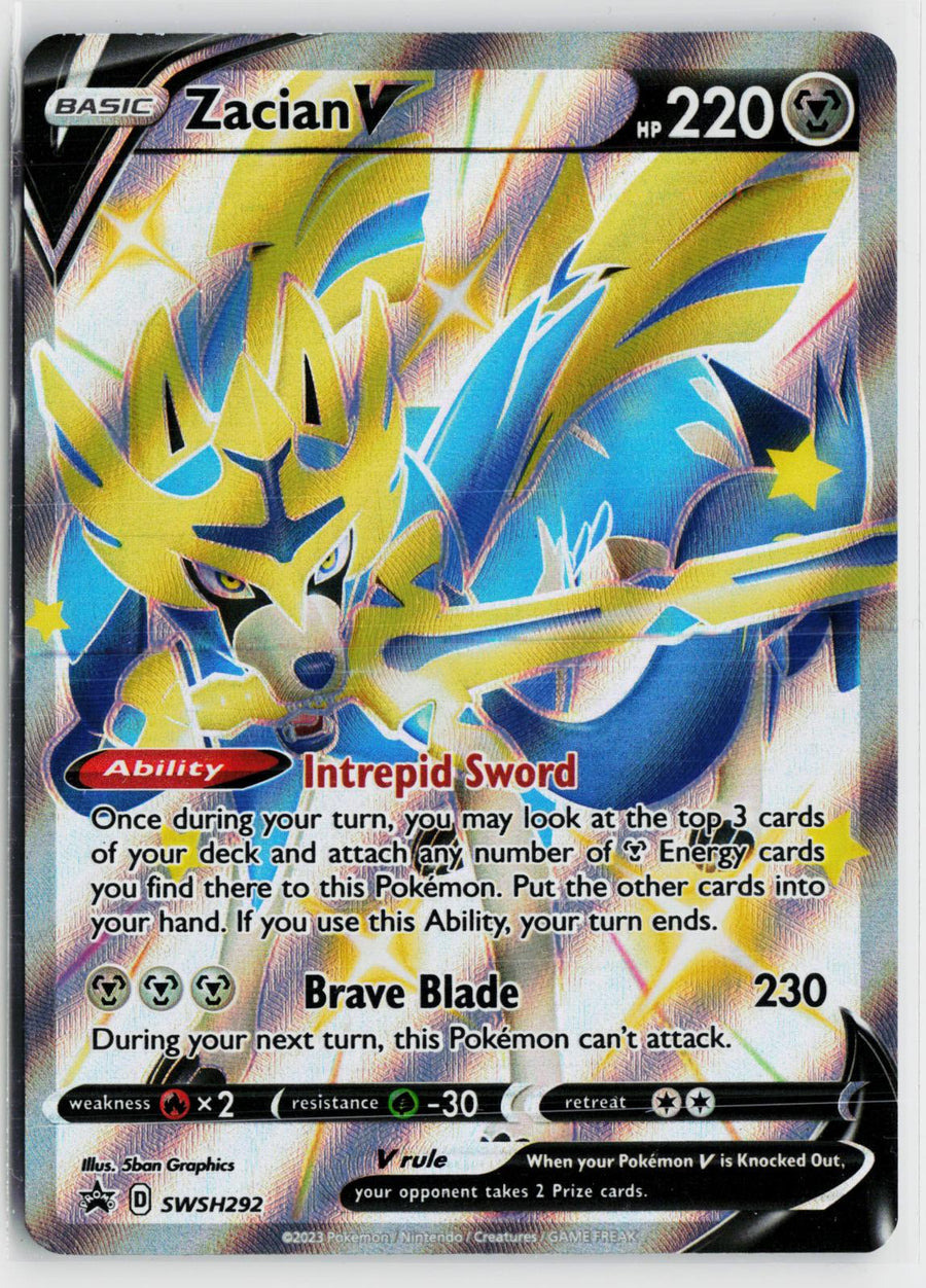 Zacian V (Shiny) SWSH292 Sword & Shield Promo NM Holo P Pokemon0