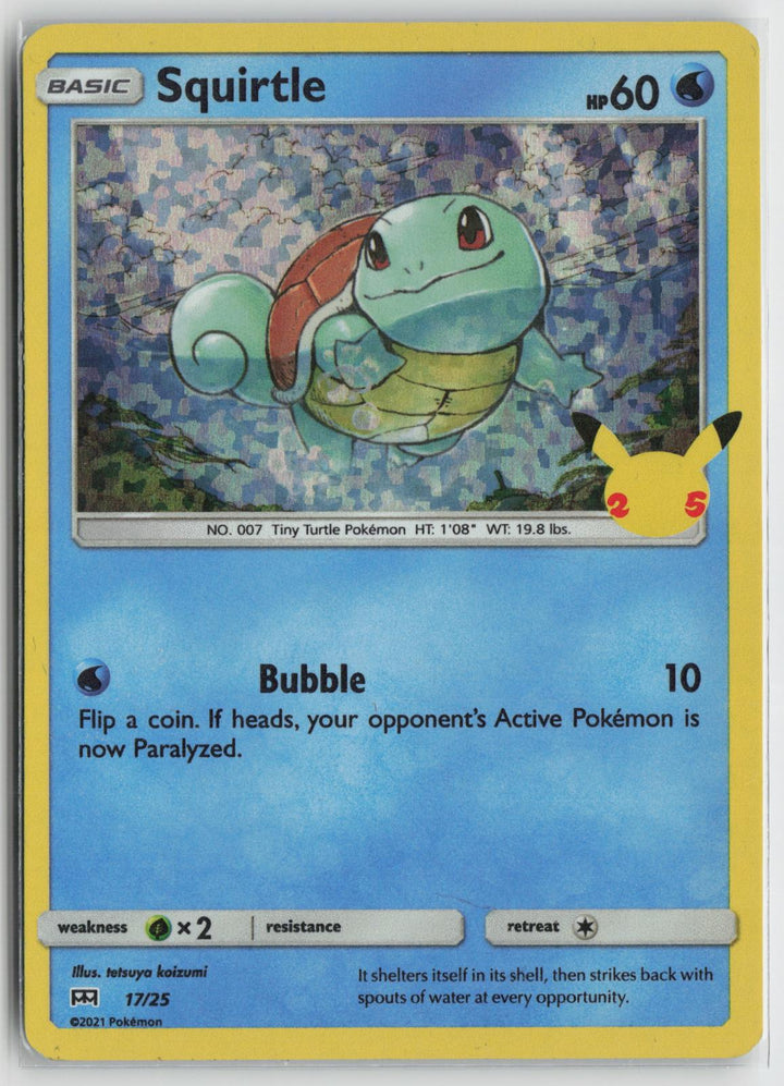 Squirtle 017/025 Promo McDonald's 25th Anniversary Promos Pokemon NM0