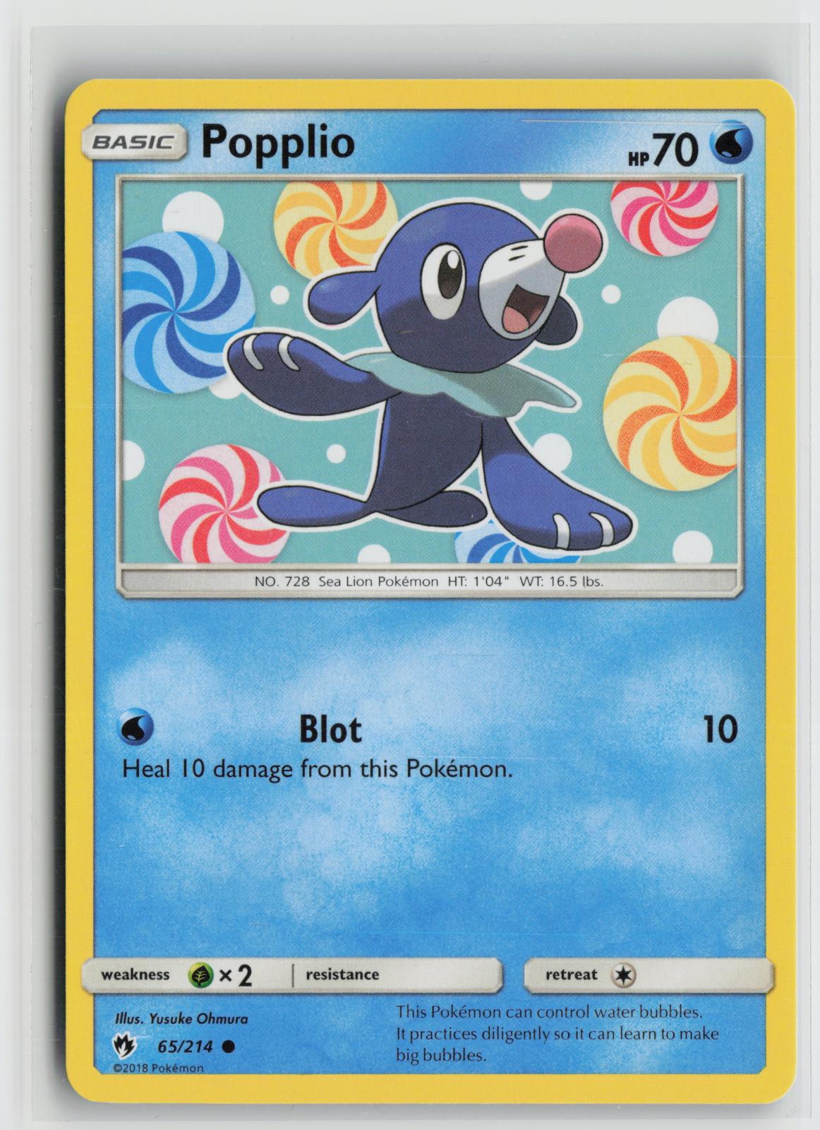 Popplio 65/214 Lost Thunder NM C Pokemon