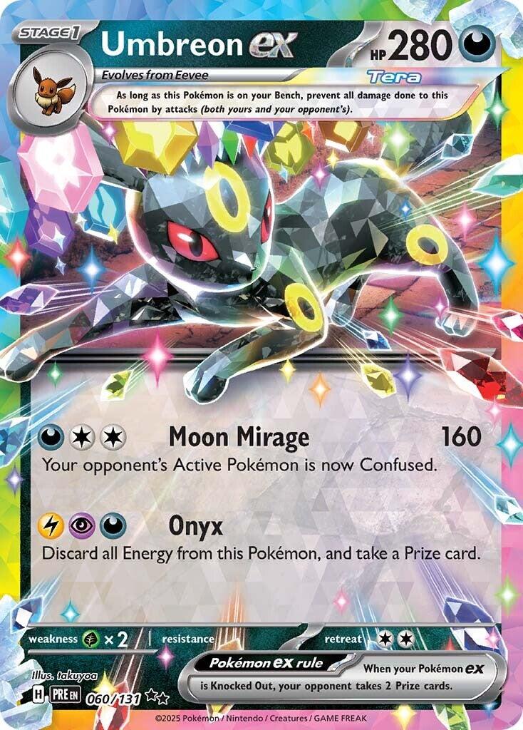 Umbreon ex 060/131 Prismatic Evolutions NM Holo RR Pokemon