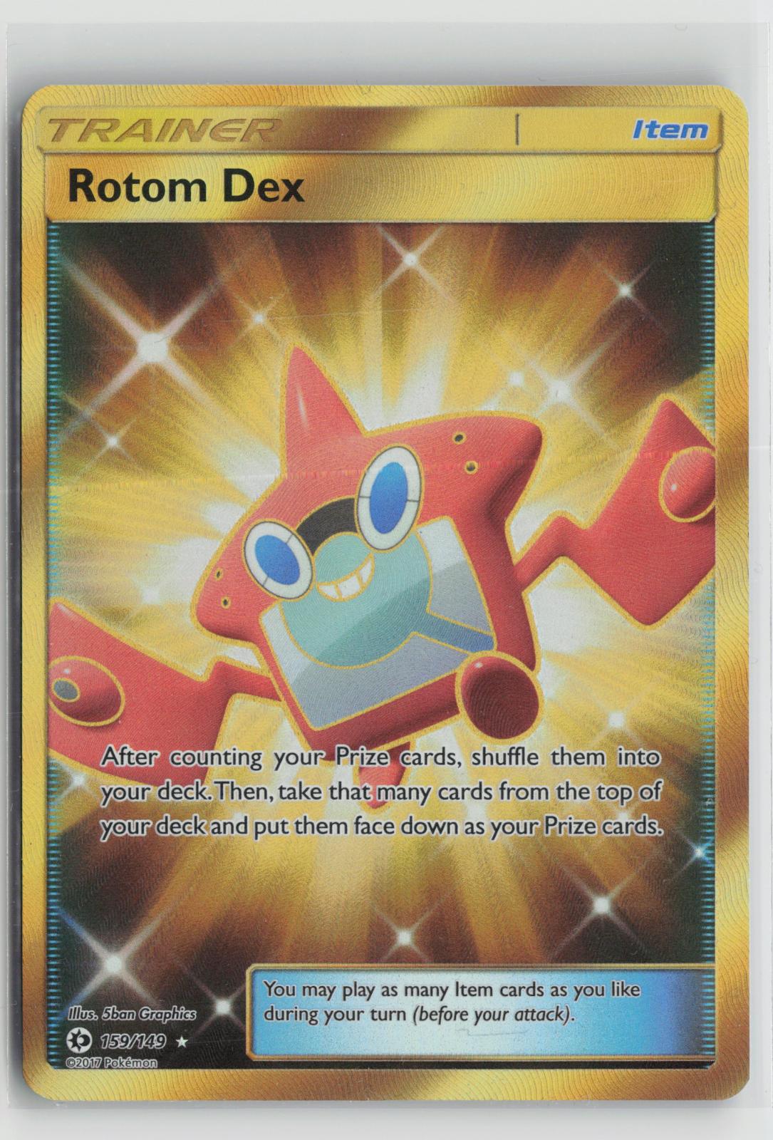Rotom Dex (Secret) 159/149 SM Base Set NM Holo SEC Pokemon