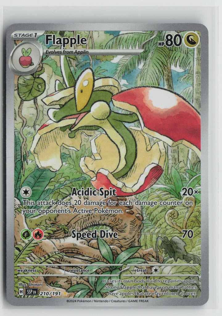 Flapple 210/191 Illustration Rare Surging Sparks Pokemon Holo NM0