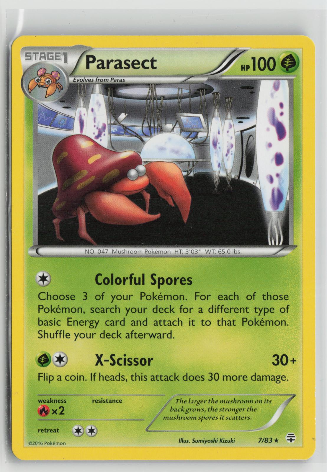 Parasect 7/83 Rare Generations Pokemon NM