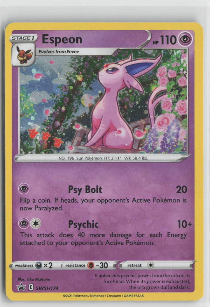 Espeon SWSH174 Holo Promo Sword & Shield Promo Pokemon NM0