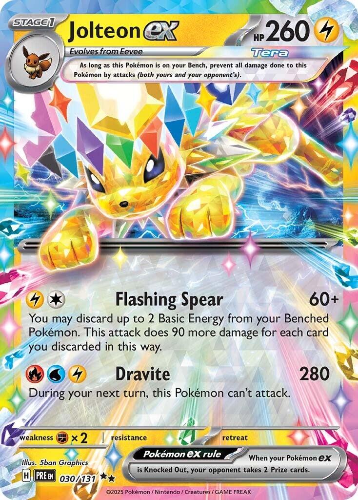 Jolteon ex 030/131 Prismatic Evolutions NM Holo RR Pokemon