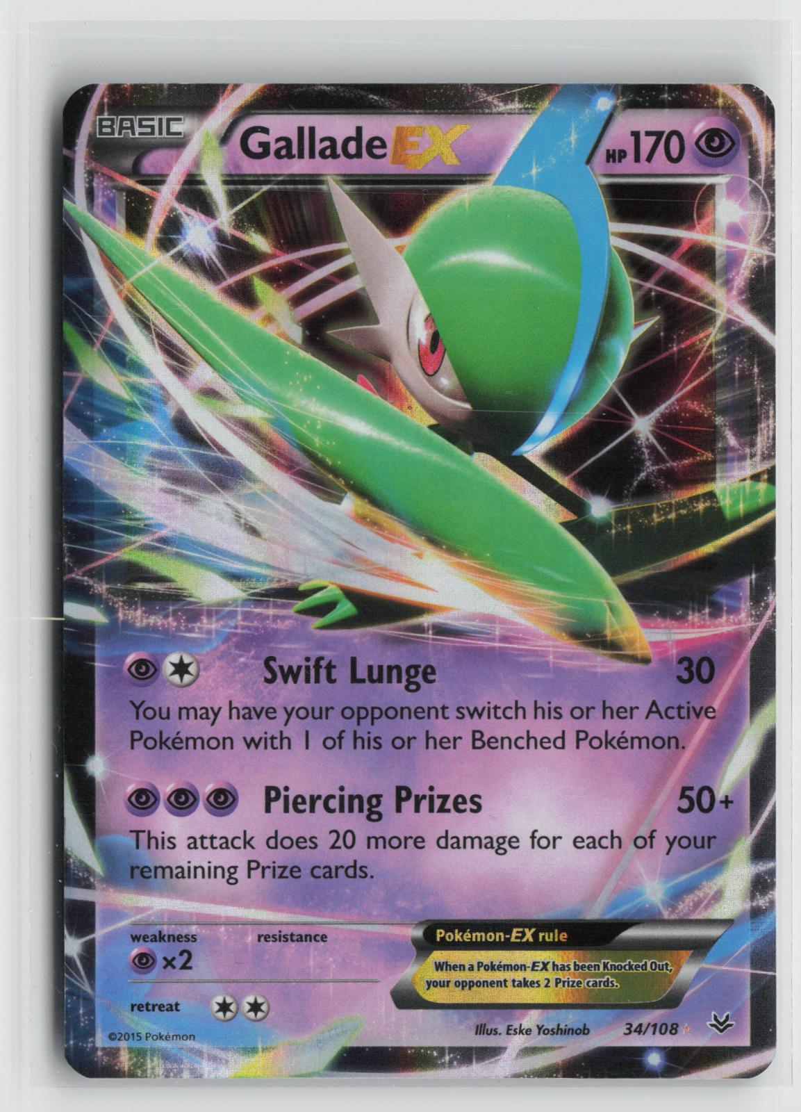Gallade EX 34/108 Roaring Skies NM Holo EX Rare Pokemon