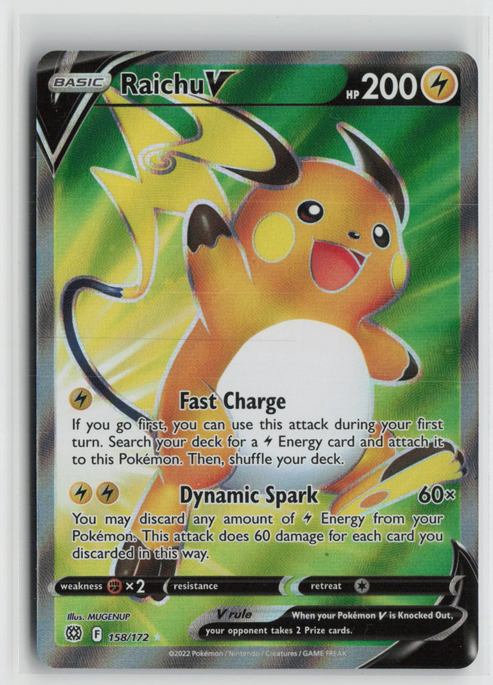 Raichu V 158/172 Ultra Rare Brilliant Stars Pokemon Holo NM0