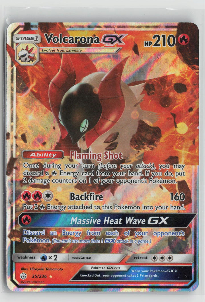 Volcarona GX 35/236 Holo GX Rare Cosmic Eclipse Pokemon NM0