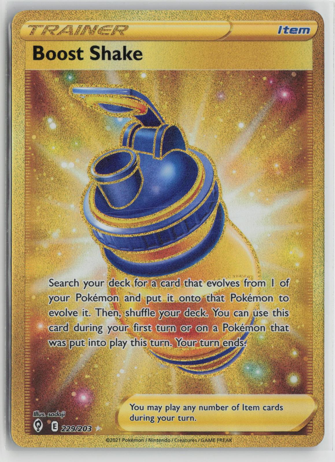 Boost Shake 229/203 Secret Rare Evolving Skies Pokemon Holo NM