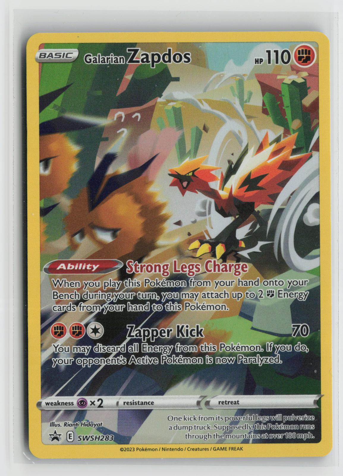 Galarian Zapdos SWSH283 Holo Promo Sword & Shield Promo Pokemon NM