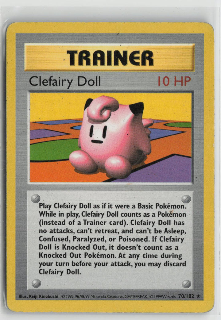 Clefairy Doll 70/102 Rare Base Set Shadowless Pokemon LP0